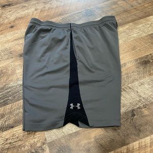 Under Armour Athletic Shorts. XL. Gray and Black.